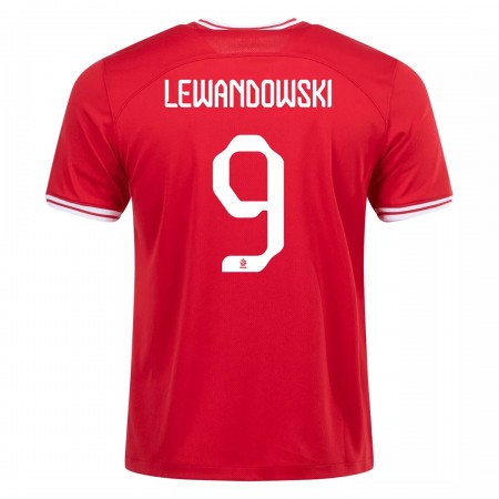 Camiseta de fútbol Polonia LEWANDOWSKI 9 2ª equipación Copa Mundo 2022 Camiseta de fútbol Polonia LEWANDOWSKI 9 2ª equipación Copa Mundo 2022